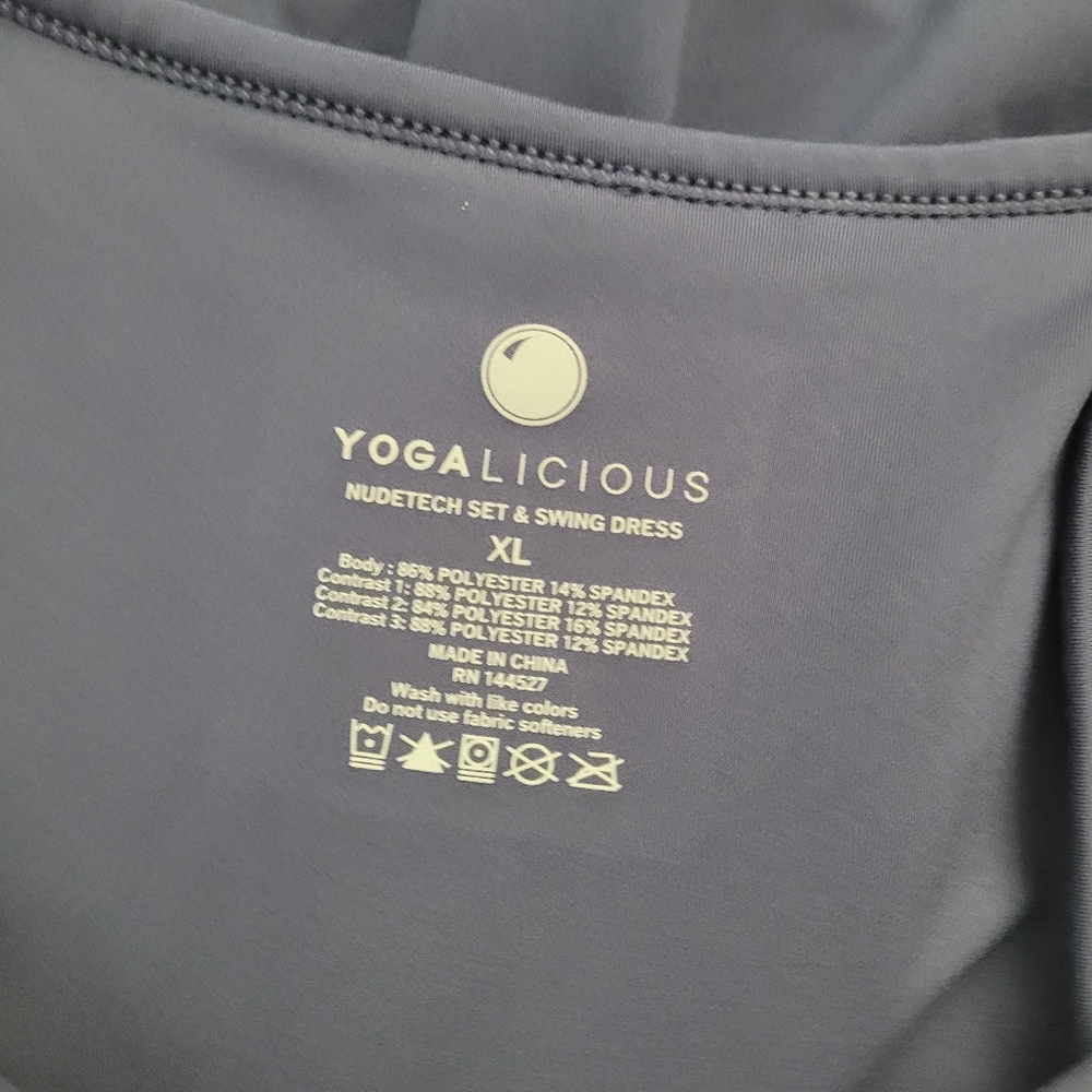 Yogalicious Navy Nudetech Set And Swing Dress Skort Size XL Tennis Golf athletic - Picture 8 of 8